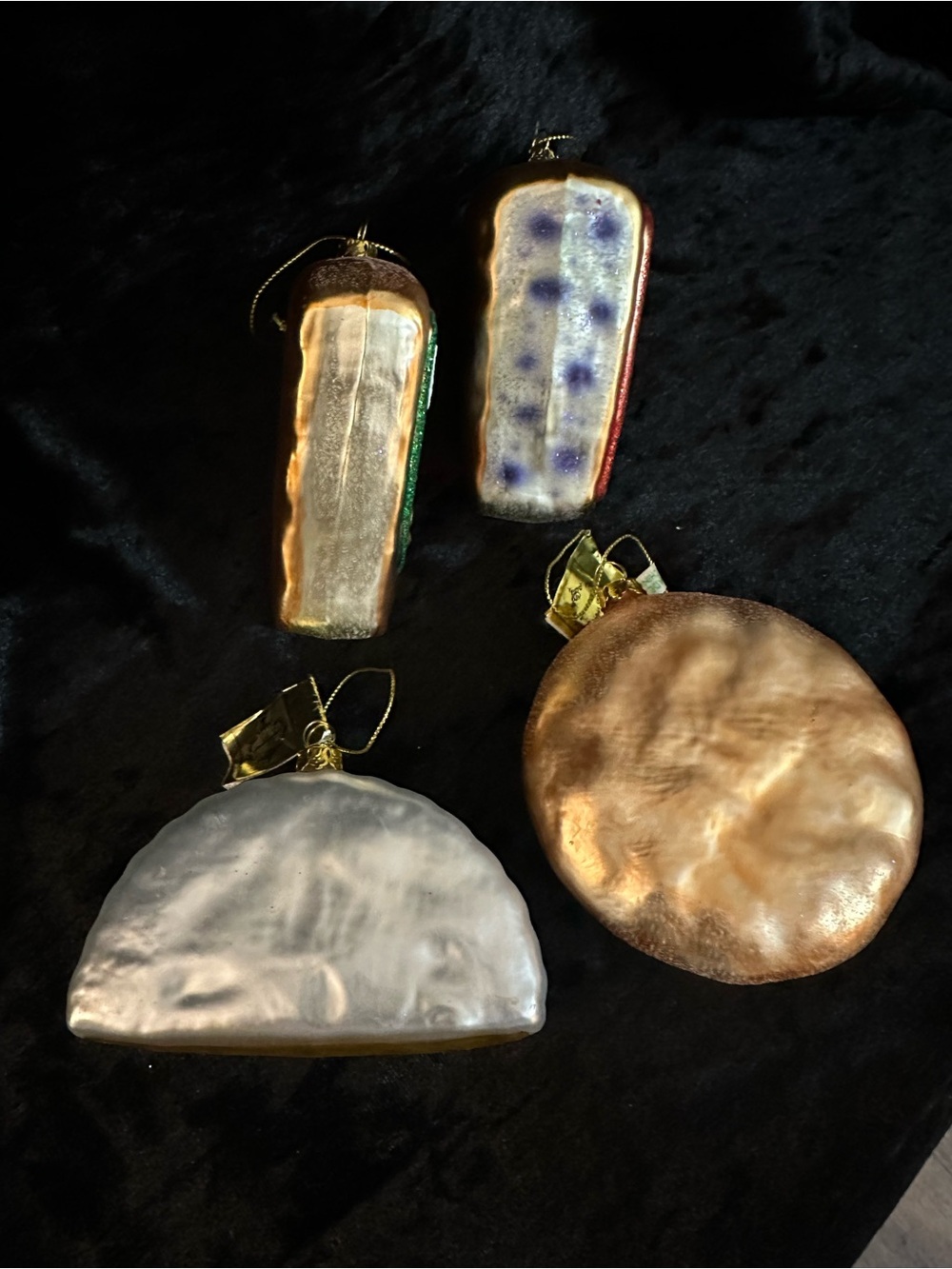 4 Mark Roberts Christmas Ornaments Parmigiano Camembert Roquefort Brie Cheese - Picture 5 of 5